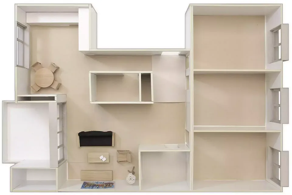 Modellaufnahme einer 4.5-Zi-Wohnung
