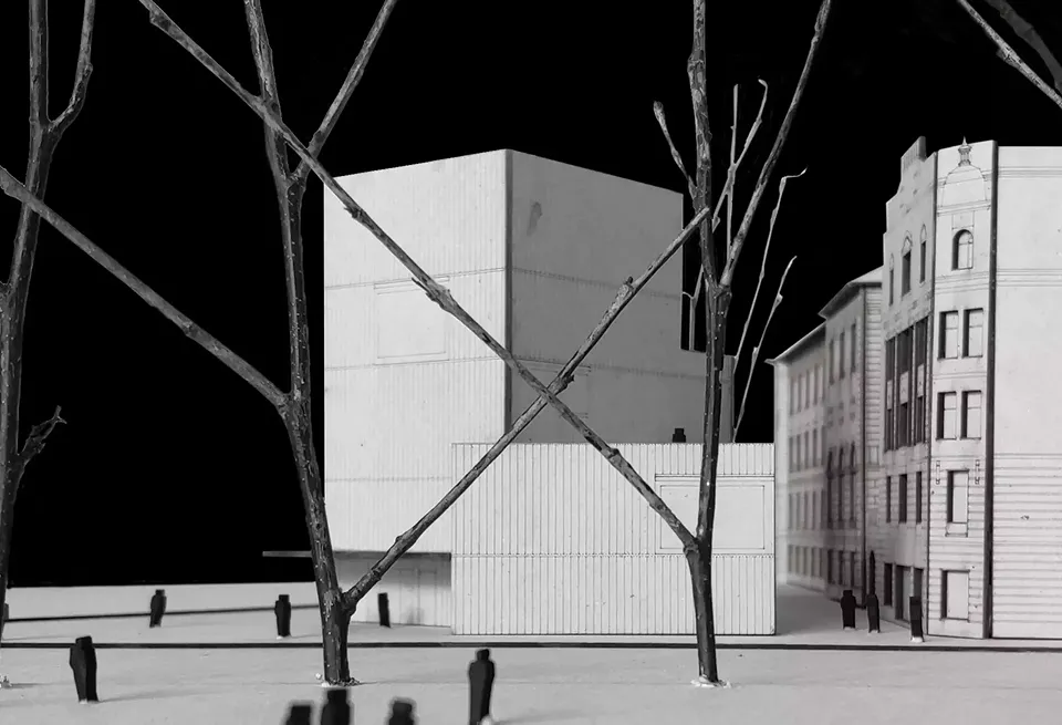 Insertion dans le site urbain, maquette 1.200