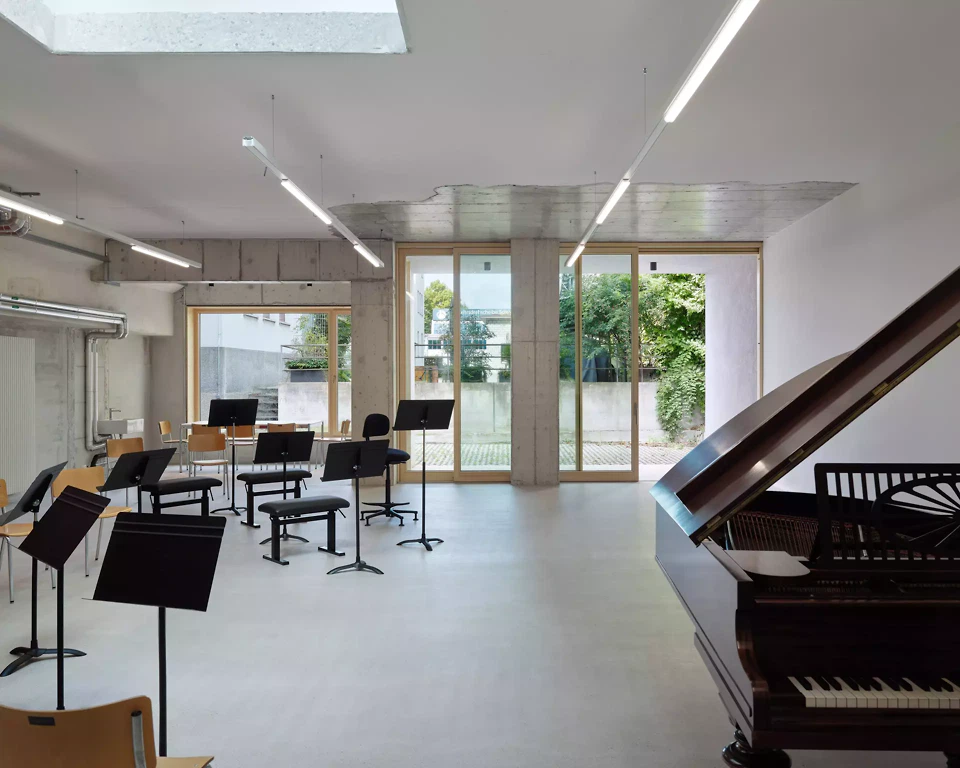 Proberaum in der alten Autoeinstellhalle