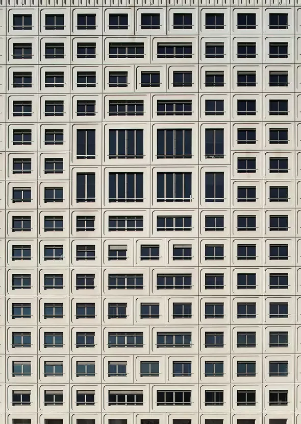Fügungsbild der Fassadenelemente