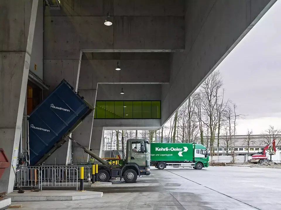 Abladehalle und Kerichtbunker
