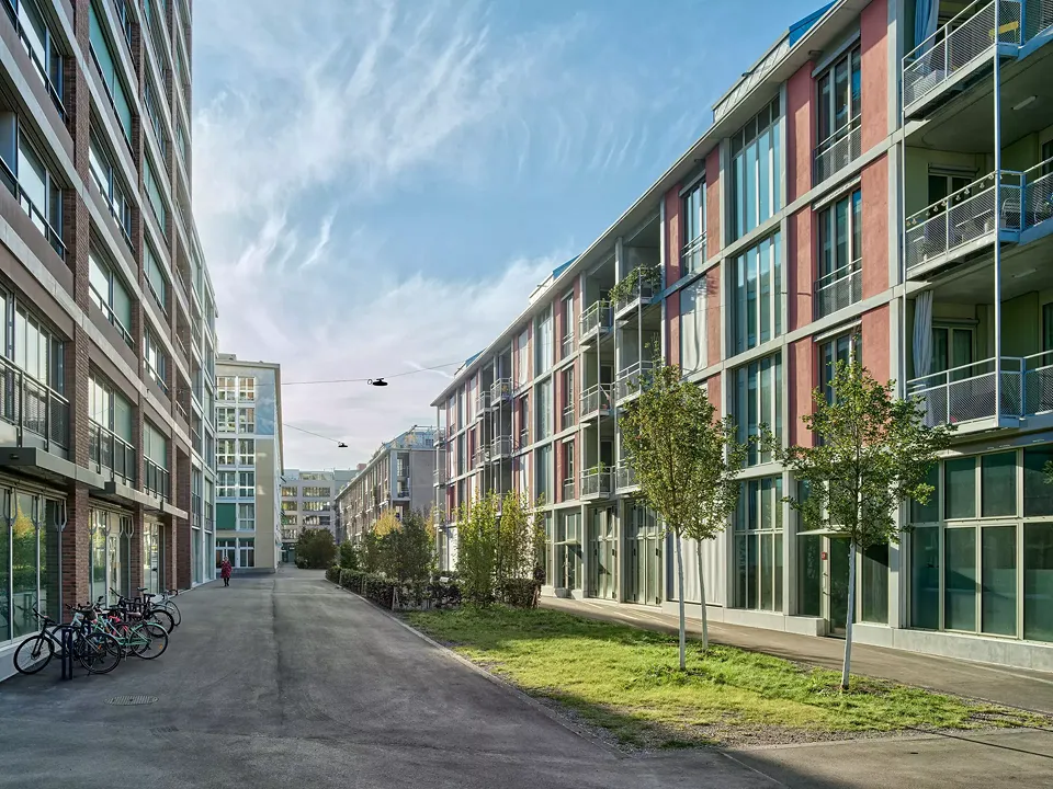 Ansicht Ernst-Jung-Gasse — Baufelder 5b und 5c