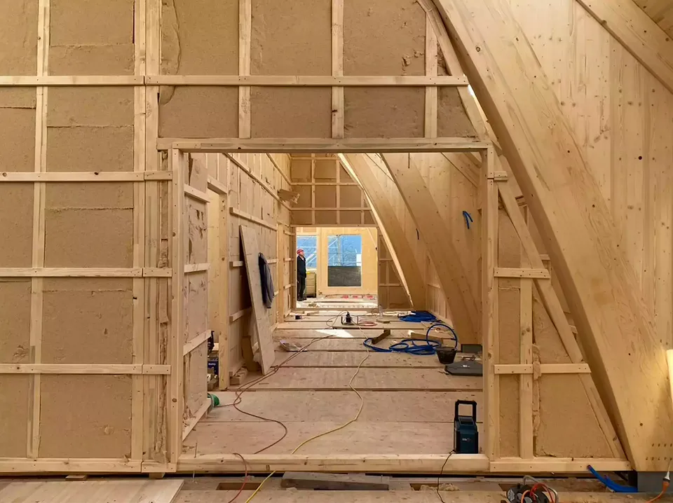 Holzbau mit Schafwolldämmung