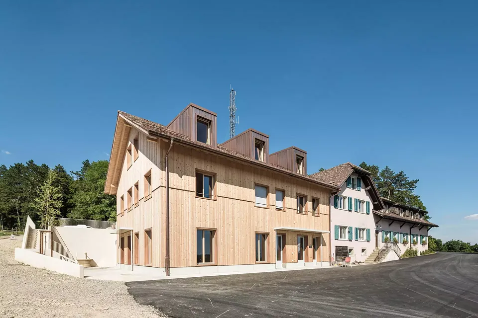 Ansicht Süd, Anbau an das bestehende Hofgebäude
