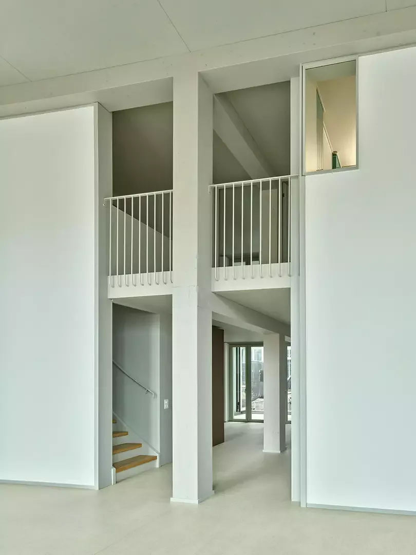 Wohnraum Maisonette Blick Zwischengeschoss — Baufeld 5c