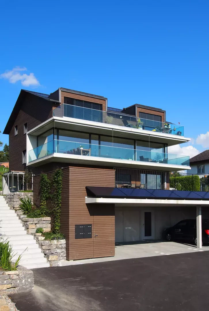 Vue de la façade d’accès