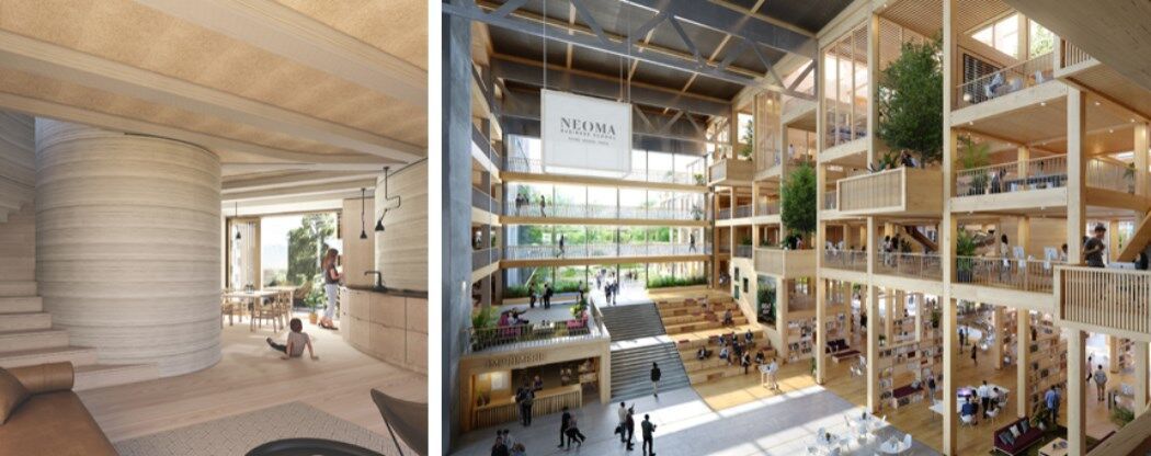 3D printed rowhouse © Henning Larsen | NEOMA Business School © Sora 3D printed rowhouse © Henning Larsen | NEOMA Business School © Sora