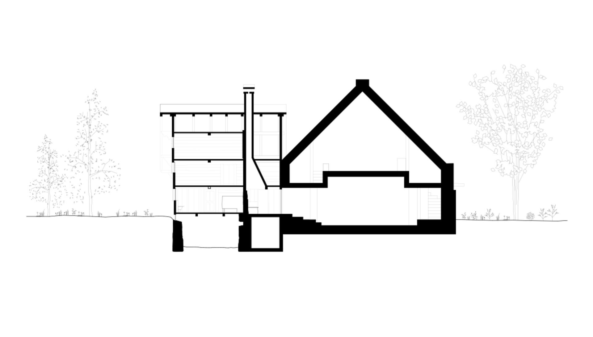 Schnitt | Plan: Allen + Crippa Architektur Situation 