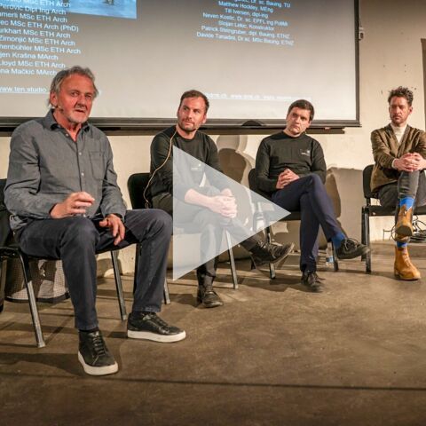 Die Referenten des Arc Afterworks in Zürich hielten ein Plädoyer für hybride Konstruktionen