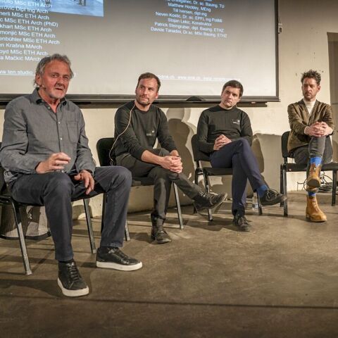 Die Referenten des Arc Afterworks in Zürich hielten ein Plädoyer für hybride Konstruktionen
