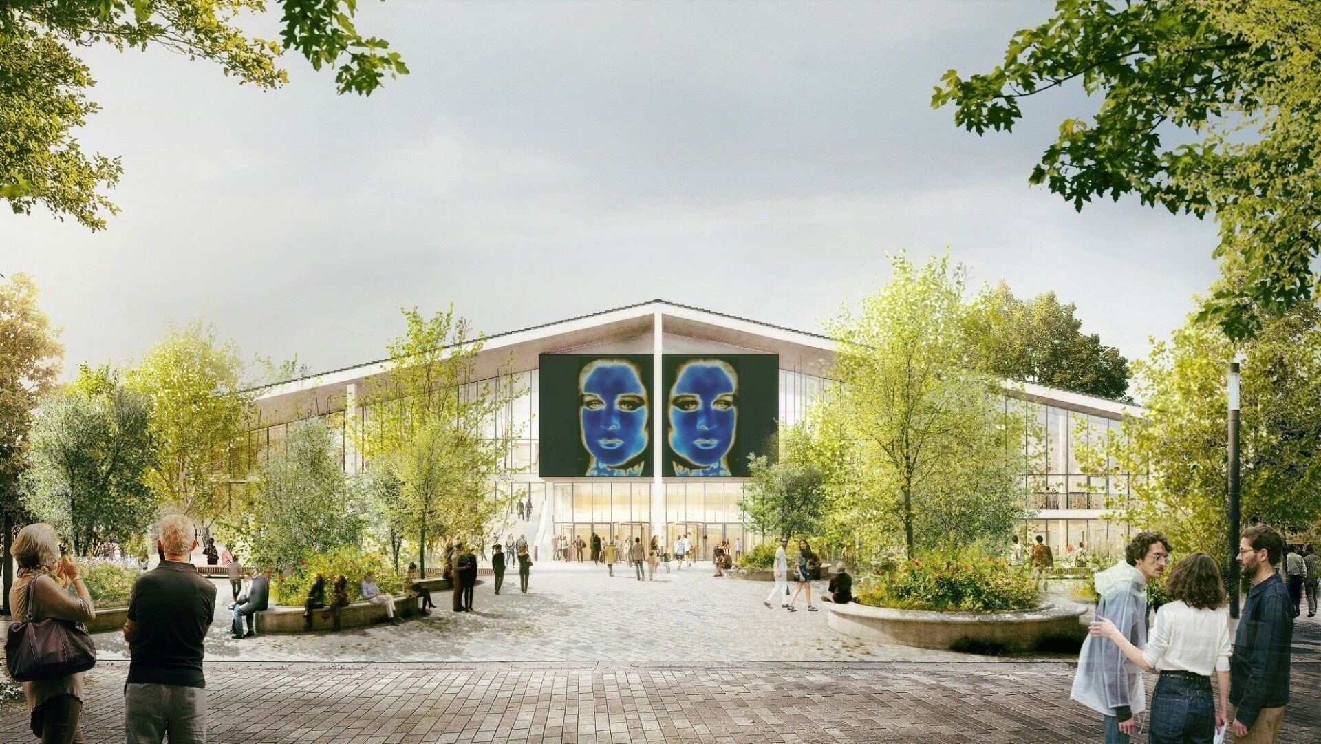 Nordfassade des Museums Berlin Modern am Kulturforum | Visualisierung: Herzog & de Meuron / Katharina Sieverding Nordfassade des Museums Berlin Modern am Kulturforum | Visualisierung: Herzog & de Meuron / Katharina Sieverding