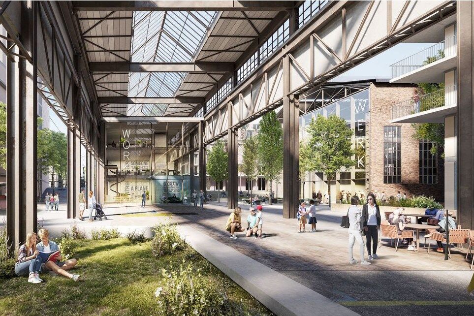 Mix it – Pendant des décennies, le centre de Kriens a été une ville défendue. Aujourd'hui, l'opportunité se présente de transformer l'ancien site de Bell en un quartier d'habitation et de travail. Donat Senn de GWJ Architektur présentera comment le bâtiment existant doit devenir le noyau d'un quartier dynamique. Visualisation Playtime, Barcelona