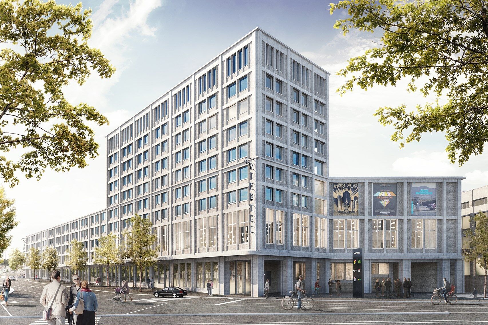 Nouveau rythme – Le centre de Lucerne-Nord a été pendant des décennies une grande zone industrielle. Aujourd'hui, Emmen doit se doter d'un centre urbain avec la Seetalplatz. Aldo Casanova, du bureau d'architectes Lussi + Partner, présentera le projet de quartier résidentiel et commercial 4Viertel. Visualisation 2018 nightnurse images