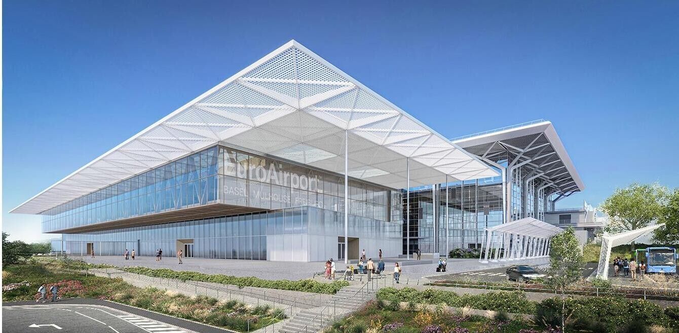 Der Neubau soll die Kapazität erhöhen und den Service am Flughafen verbessern. | Visualisierung: DLW Architectes Der Neubau soll die Kapazität erhöhen und den Service am Flughafen verbessern. | Visualisierung: DLW Architectes