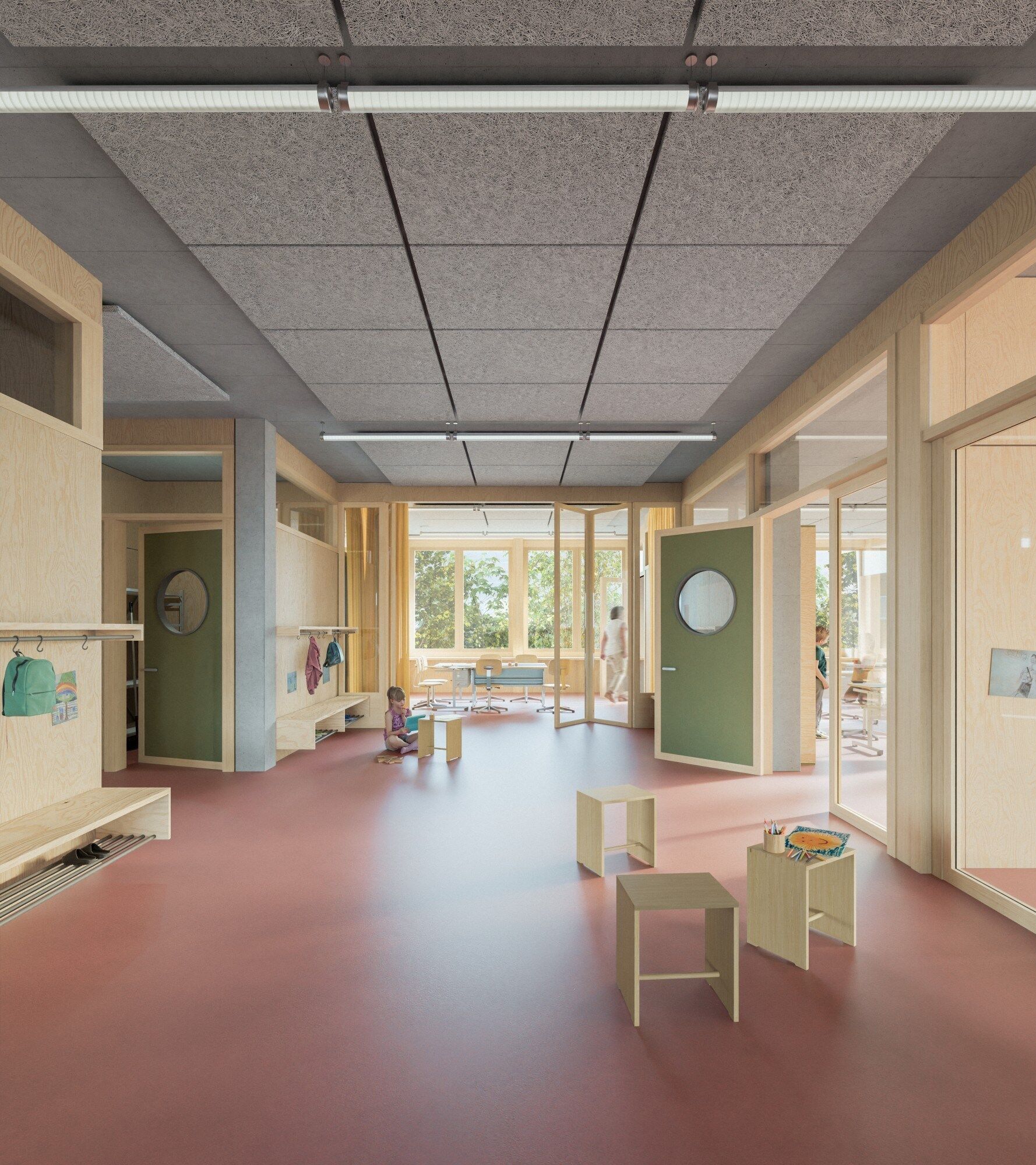 Das Innere des Neubaus | Visualisierung: Studio Maleta Das Innere des Neubaus | Visualisierung: Studio Maleta