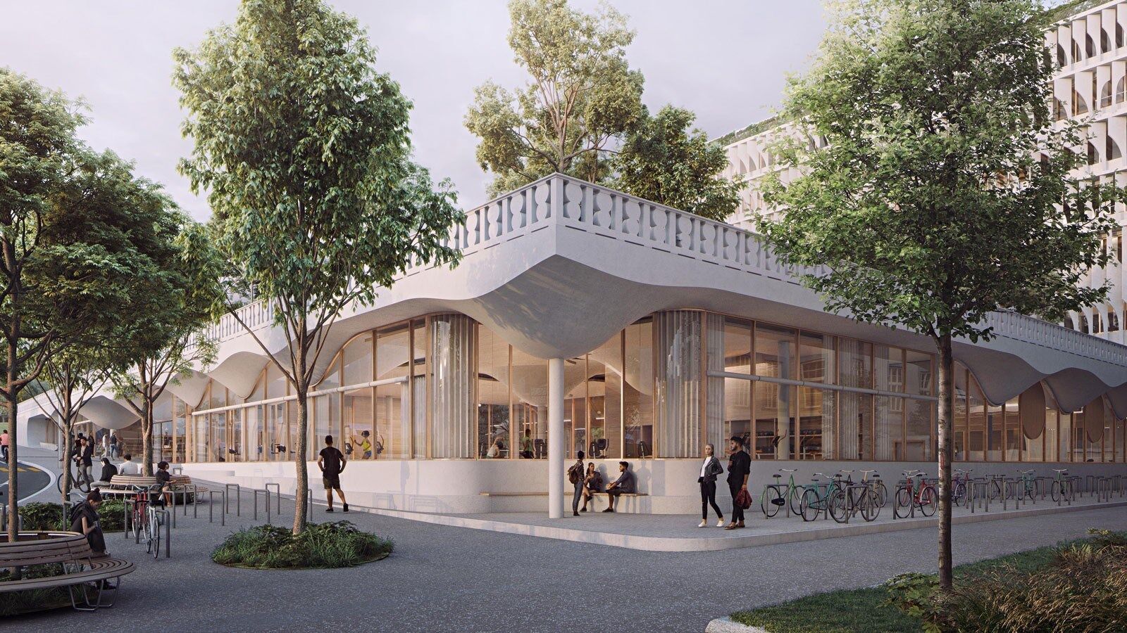 Ecke Rämistrasse | Visualisierung: Herzog & de Meuron Ecke Rämistrasse | Visualisierung: Herzog & de Meuron