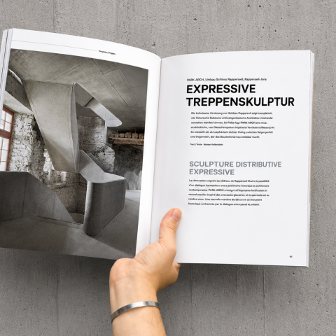 PARK ARCH haben Schloss Rapperswil eine expressive Treppenskulptur eingefügt