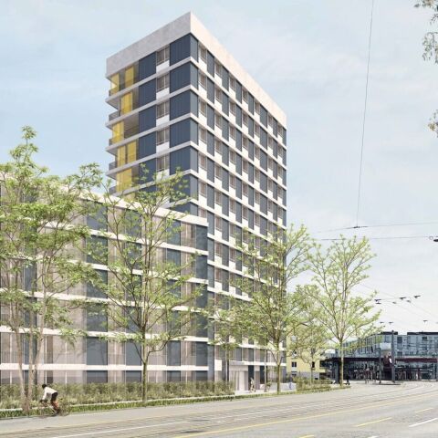 Gigon/Guyer fügen dem Brunnenhof ein Wohnhochhaus hinzu