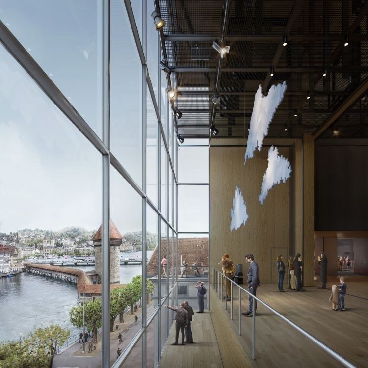 Eine grosszügige Fensterfront bietet Aussicht auf die Altstadt von Luzern. | Visualisierung © Ilg Santer Architekten, Zürich Eine grosszügige Fensterfront bietet Aussicht auf die Altstadt von Luzern. | Visualisierung © Ilg Santer Architekten, Zürich