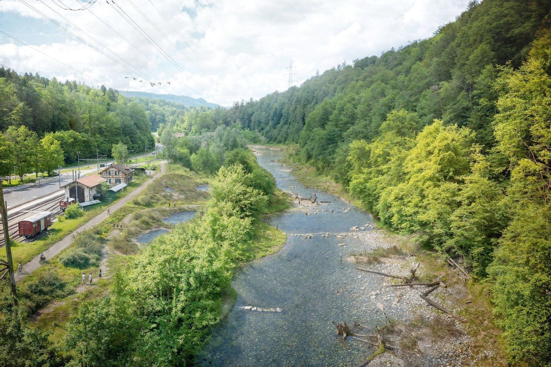 Fische und andere Wasserlebewesen sollen wieder leichter Wege flussaufwärts finden. Zugängliche Weiher bieten spannende Einblicke in die Natur. | Foto © Nightnurse Images, Zürich Fische und andere Wasserlebewesen sollen wieder leichter Wege flussaufwärts finden. Zugängliche Weiher bieten spannende Einblicke in die Natur. | Foto © Nightnurse Images, Zürich