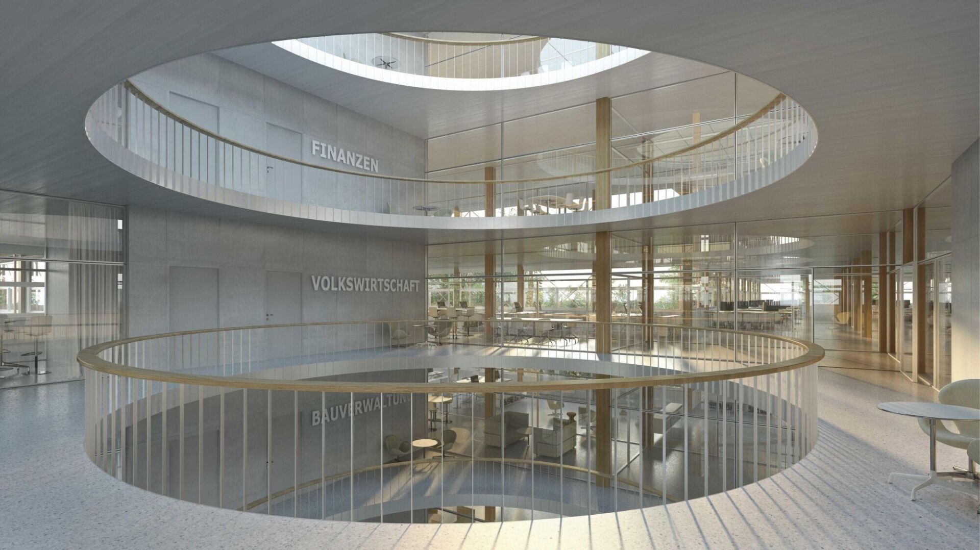 Im neuen Zentrum sollen mehrere Standorte der kantonalen Verwaltung konzentriert werden. Zudem ist im Gebäude auch eine gemeinsame Einsatzleitzentrale der Kantonspolizeien von Schwyz und Zug geplant. | Visualisierung: zvg, Kanton Schwyz Im neuen Zentrum sollen mehrere Standorte der kantonalen Verwaltung konzentriert werden. Zudem ist im Gebäude auch eine gemeinsame Einsatzleitzentrale der Kantonspolizeien von Schwyz und Zug geplant. | Visualisierung: zvg, Kanton Schwyz