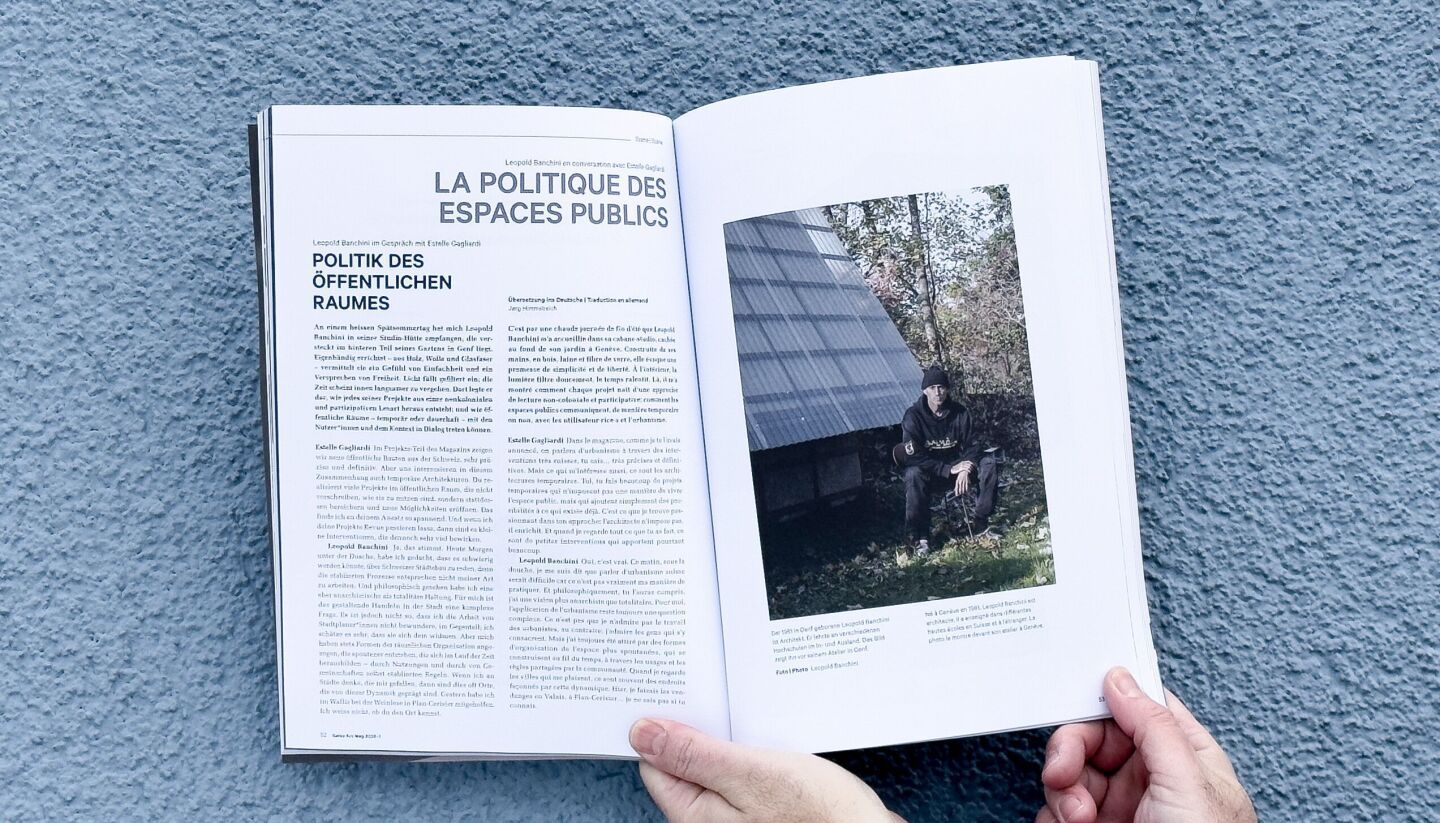Politik des öffentlichen Raumes – Leopold Banchini im Gespräch mit Estelle Gagliardi