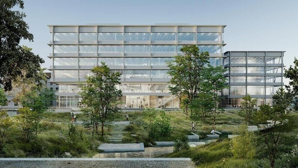 So soll sich der neue «Campus T» der ZHAW in Winterthur dereinst präsentieren. | Visualisierung: ZHAW So soll sich der neue «Campus T» der ZHAW in Winterthur dereinst präsentieren. | Visualisierung: ZHAW