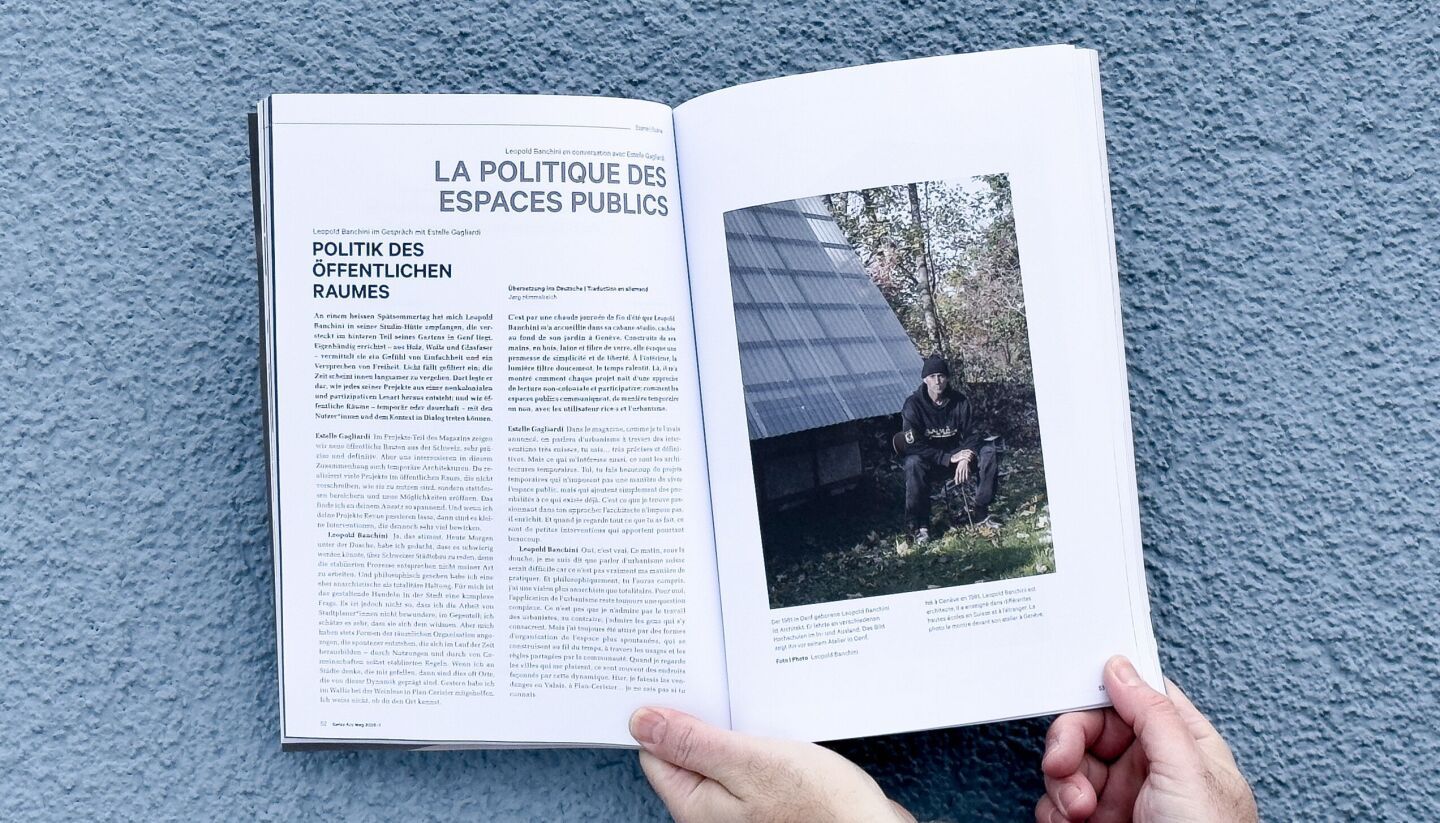 La politique des espaces publics – Leopold Banchini en conversation avec Estelle Gagliardi