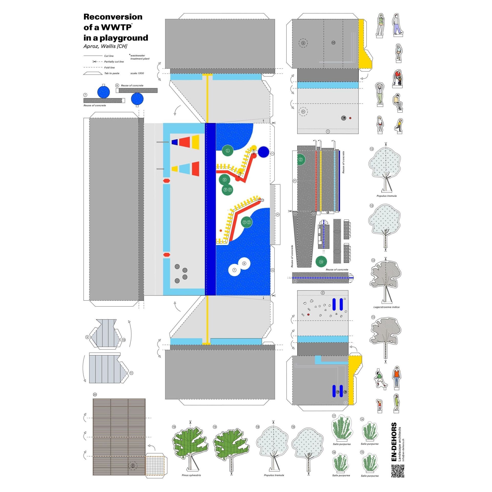 Greifen Sie zu Schere und Klebstoff, bauen Sie Ihr eigenes Modell des Wasserspielplatzes und bevölkern Sie ihn mit Menschen und Pflanzen. Have fun! | Plan: En-Dehors Greifen Sie zu Schere und Klebstoff, bauen Sie Ihr eigenes Modell des Wasserspielplatzes und bevölkern Sie ihn mit Menschen und Pflanzen. Have fun! | Plan: En-Dehors