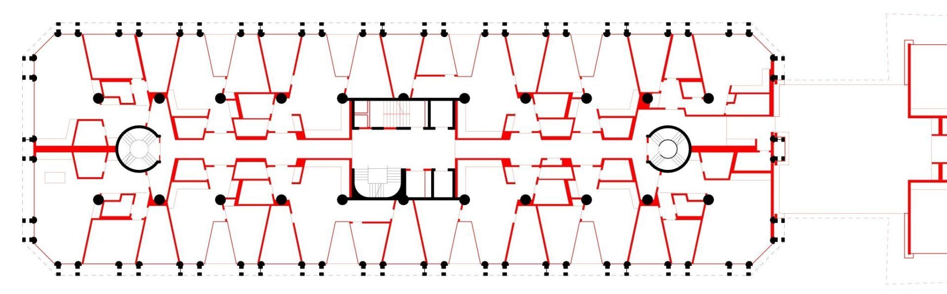 1. Obergeschoss | Plan: Brauen Wälchli Architectes 1. Obergeschoss | Plan: Brauen Wälchli Architectes