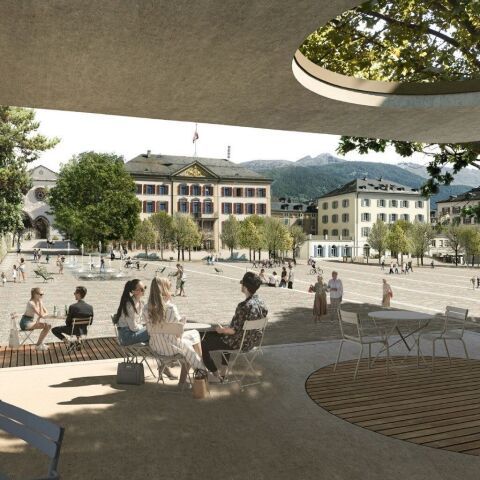 La place sédunoise de la Planta sera revêtue de végétation