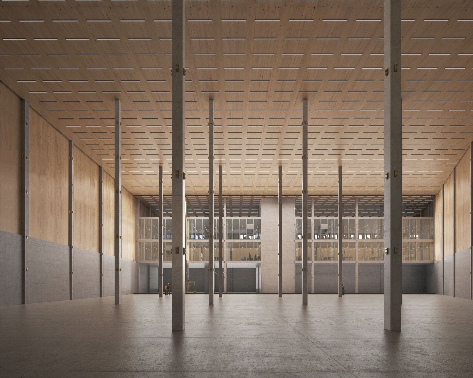 Für den Neubau sollen laut BBL auch strukturelle Bauteile der vor Ort bestehenden Parkgarage genutzt werden. | Visualisierung: BBL Für den Neubau sollen laut BBL auch strukturelle Bauteile der vor Ort bestehenden Parkgarage genutzt werden. | Visualisierung: BBL