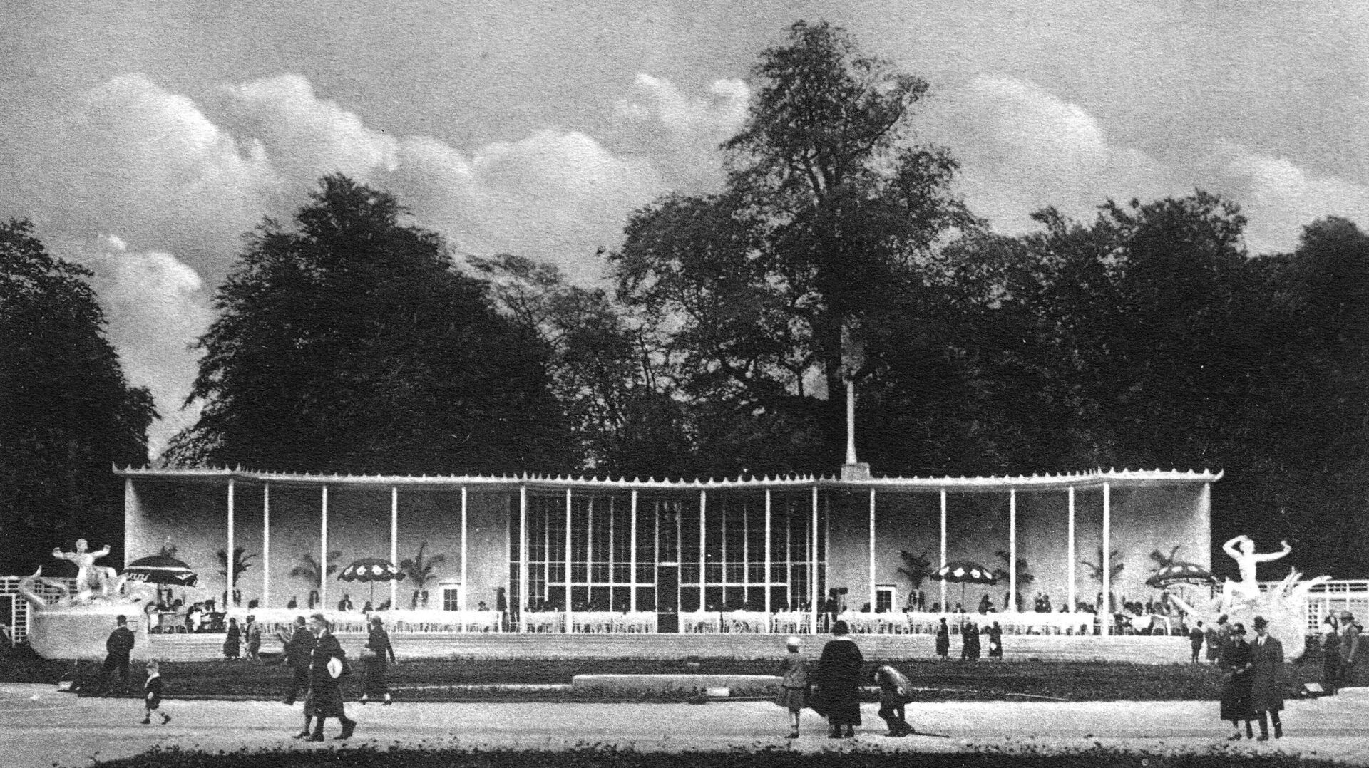 «Café zum Rosenhof», pavillon pour l'exposition horticole de Dresde, 1926, ©Teatro dell’architettura Mendrisio