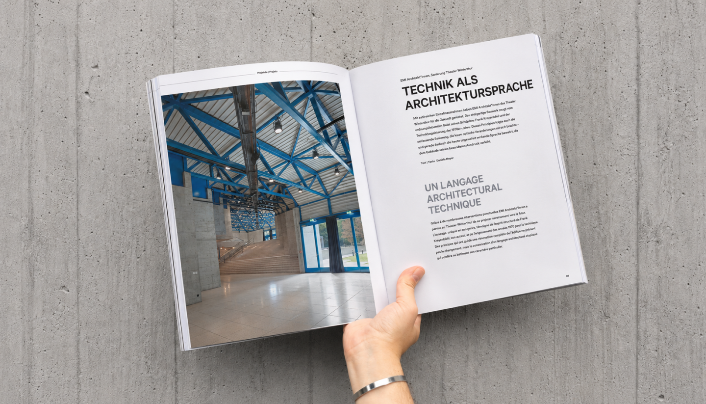 EMI Architekt*innen inszenieren beim Theater Winterthur Technik als Architektursprache