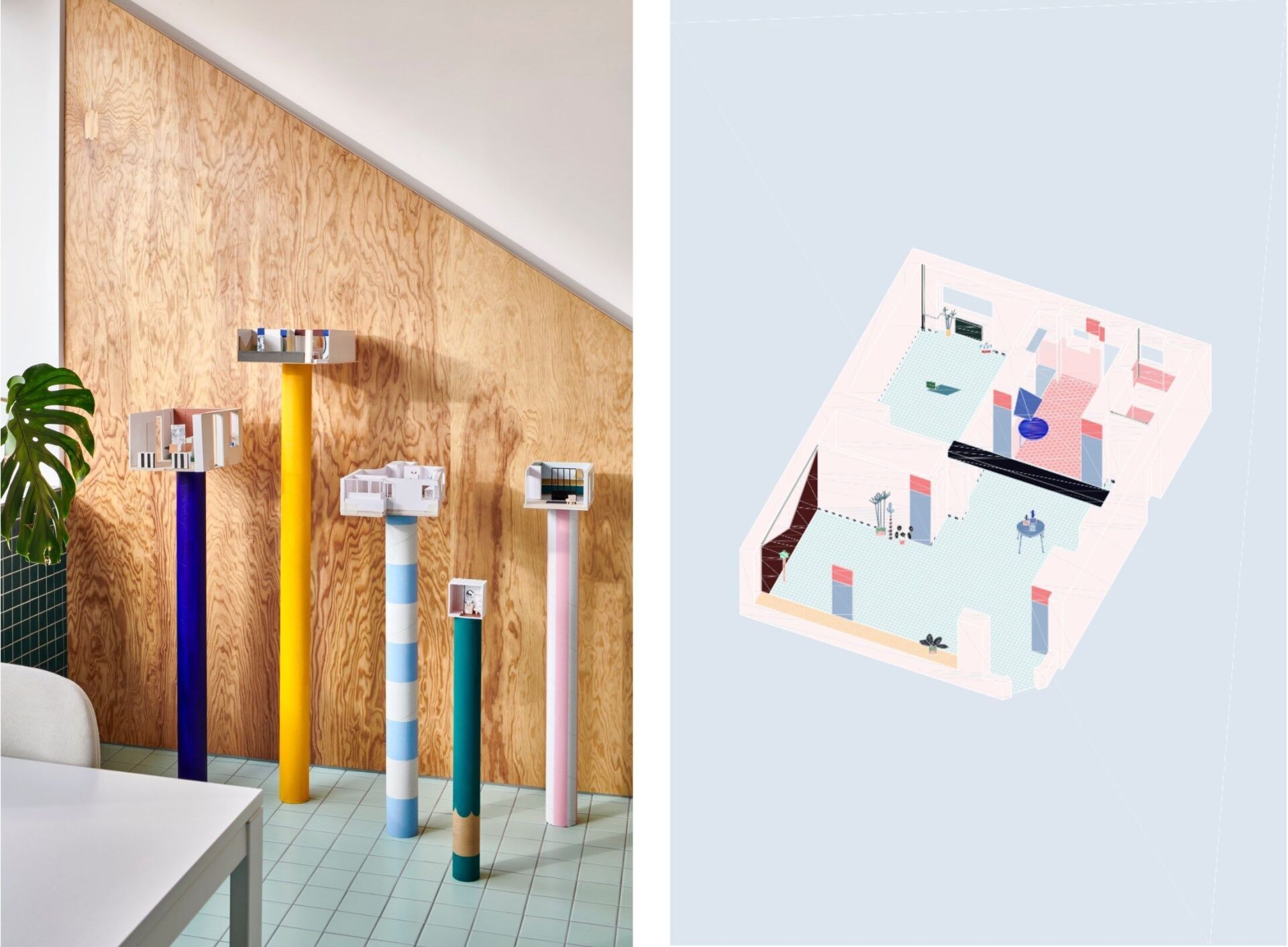 COCI studio s'est fait connaître par des schémas de couleurs, des motifs audacieux, des mélanges de matériaux et des détails raffinés. Lors de la conception, ils travaillent avec différents outils et médias tels que des dessins, des images, des maquettes et des collages. | ©Daniela Tonaituh COCI studio s'est fait connaître par des schémas de couleurs, des motifs audacieux, des mélanges de matériaux et des détails raffinés. Lors de la conception, ils travaillent avec différents outils et médias tels que des dessins, des images, des maquettes et des collages. | ©Daniela Tonaituh