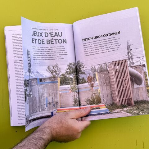 Beton und Fontainen – En-Dehors machen eine Kläranlage in Aproz zum Spielplatz