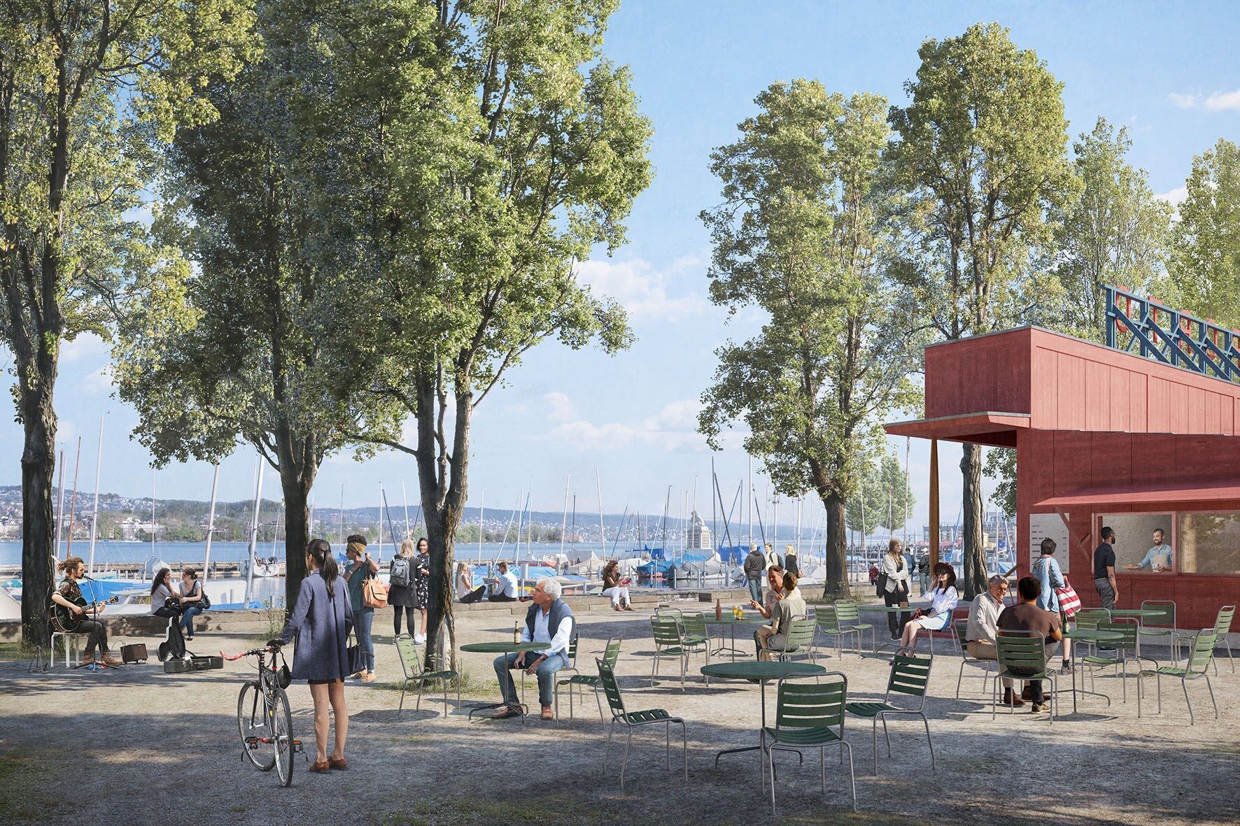 Hafenpromenade Entwurf ARGE Schmidt Kuhn Landschaftsarchitekten, Loeliger Strub Architektur | Visualisierung © Nightnurse Images Zürich Hafenpromenade Entwurf ARGE Schmidt Kuhn Landschaftsarchitekten, Loeliger Strub Architektur | Visualisierung © Nightnurse Images Zürich