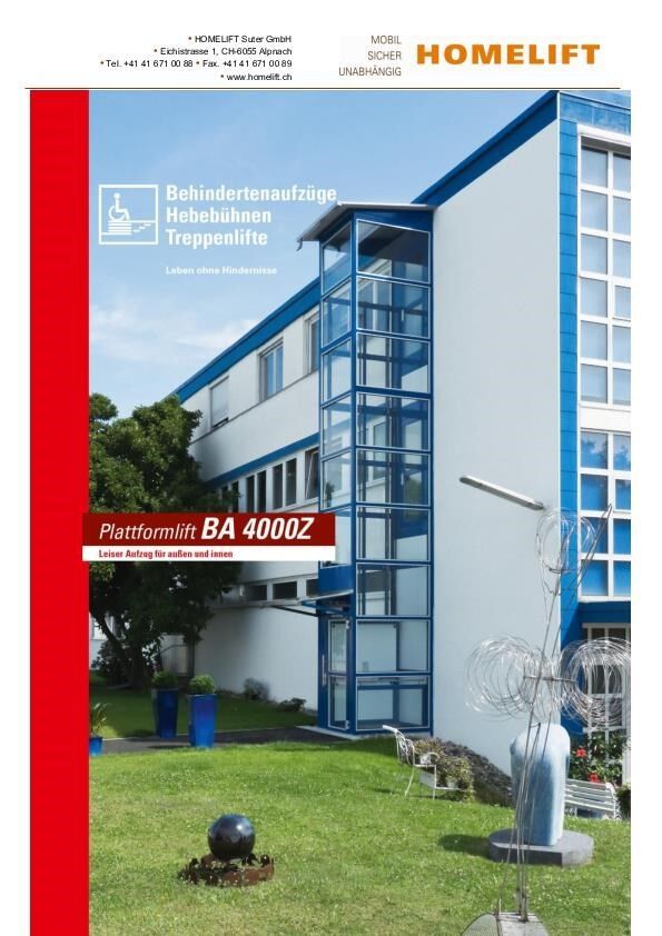 Prospekt Aufzug BA 4000Z