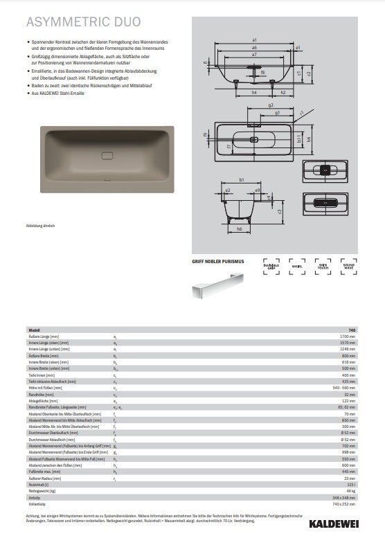 Fiche dimensionnelle: Asymmetric Duo