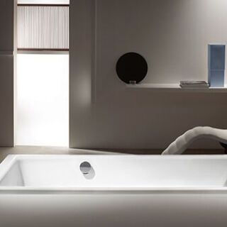 Baignoire rectangulaire en acier émaillé Puro