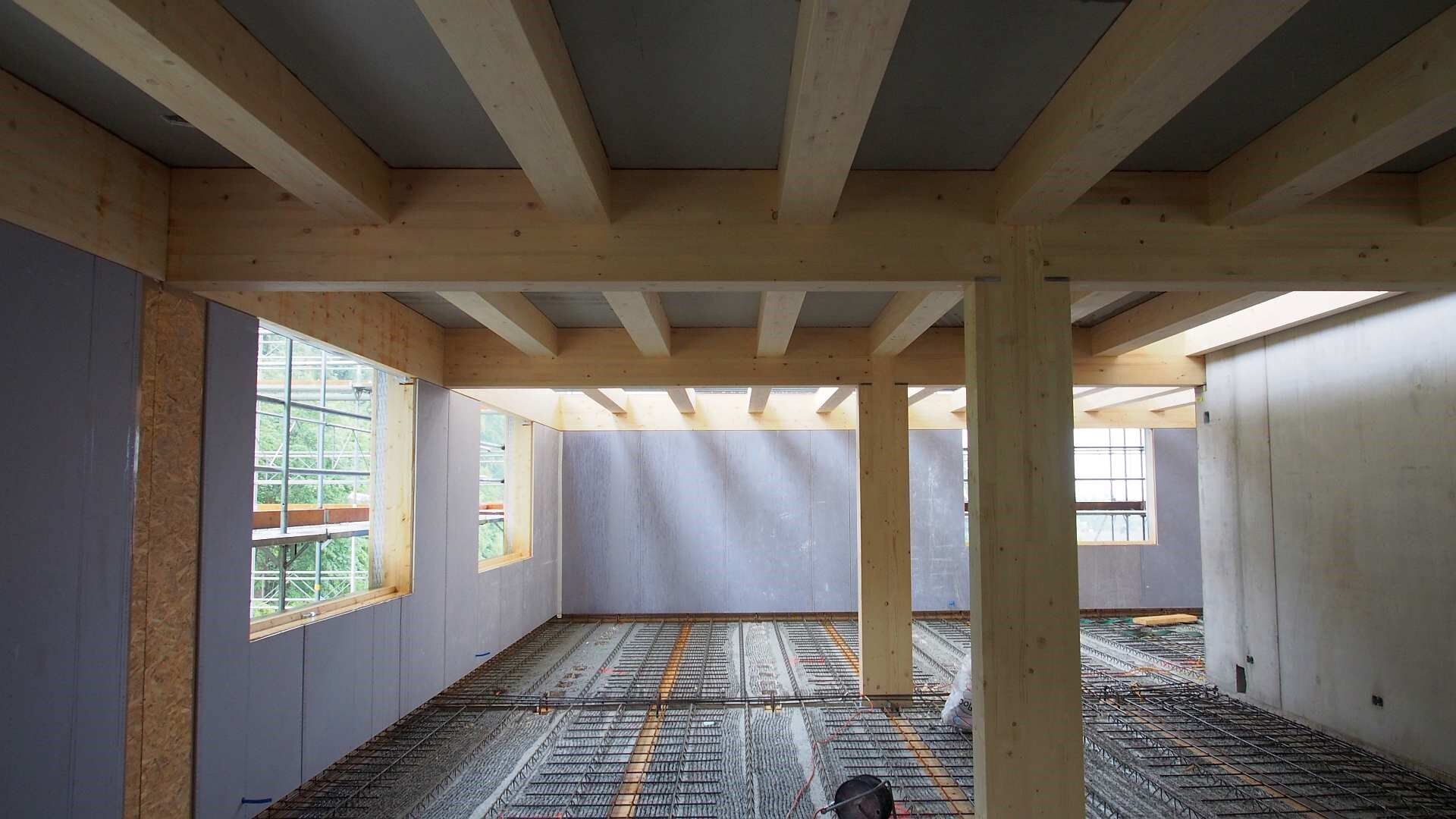 Eléments de plafond en béton de bois composite Eléments de plafond en béton de bois composite