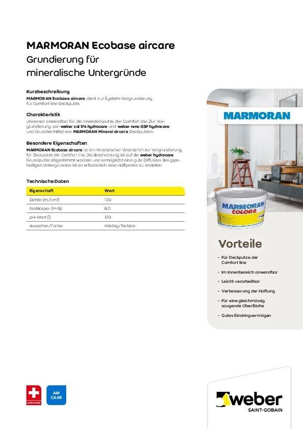Datenblatt Marmoran Ecobase aircare
