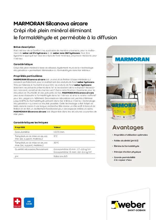Brochure Marmoran Silcanova aircare