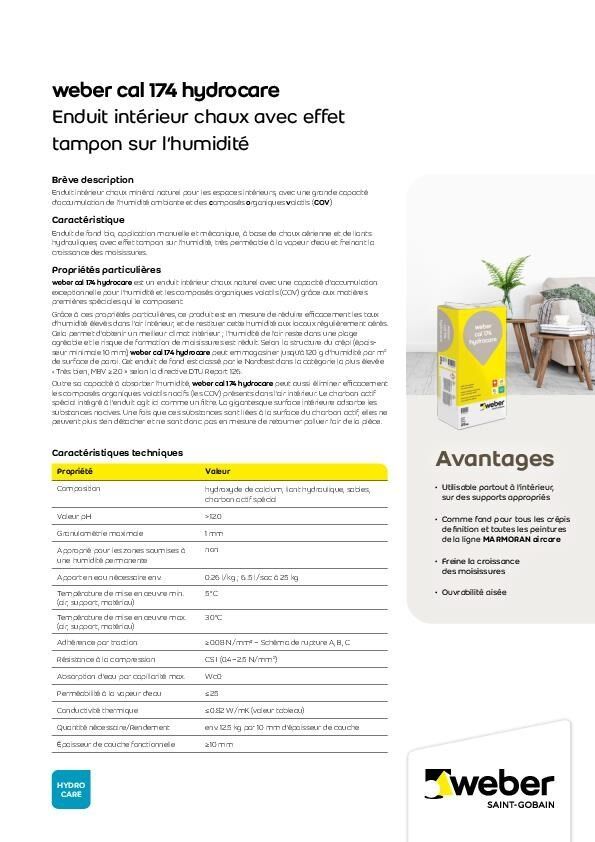 Brochure weber cal 174 hydrocare