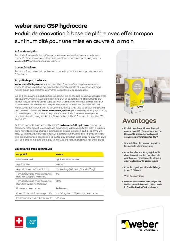 Brochure weber reno GSP hydrocare