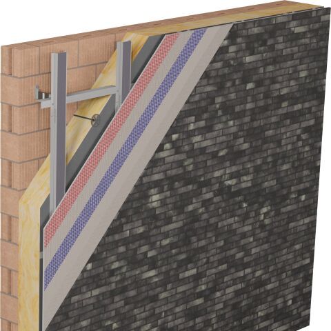 Façade ventilée en clinker
