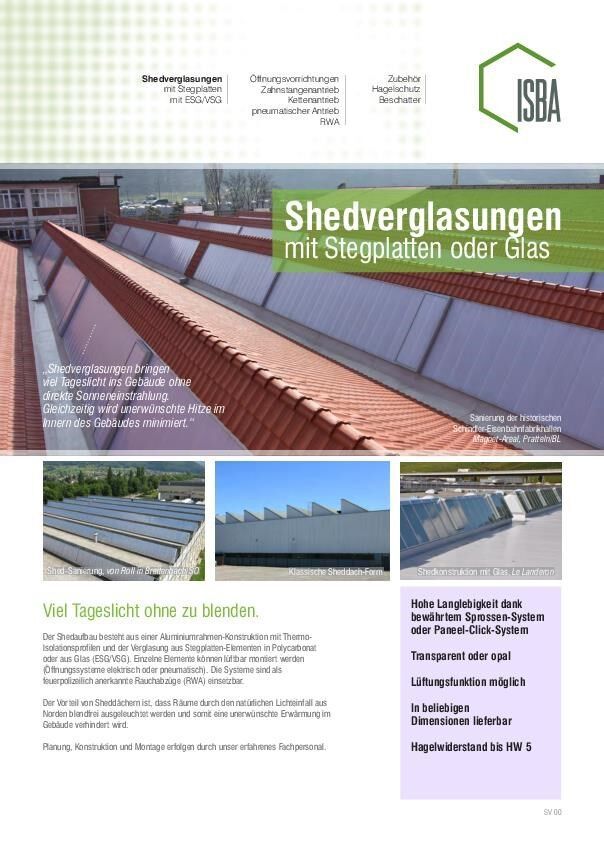 Broschüre Shedverglasungen