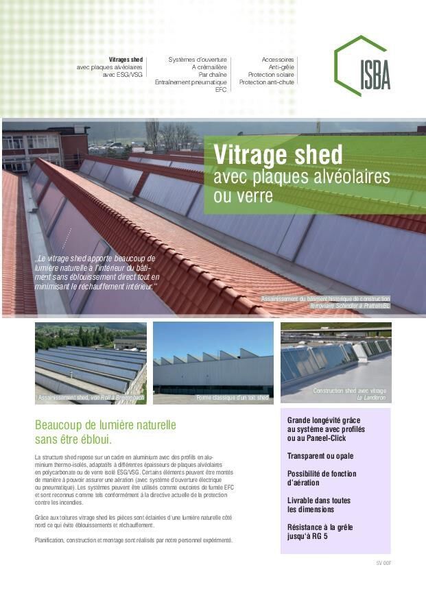 Brochure vitrage shed