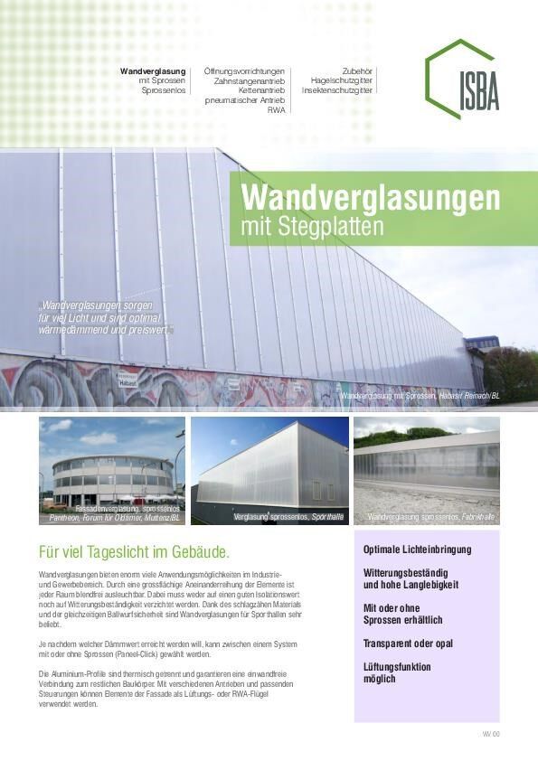 Broschüre Wandverglasungen