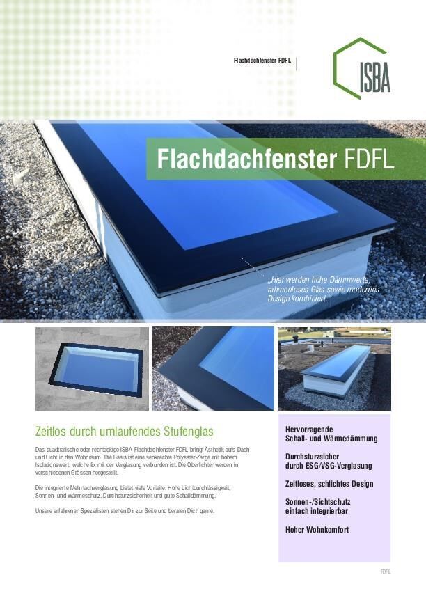 Broschüre Flachdachfenster FDFL
